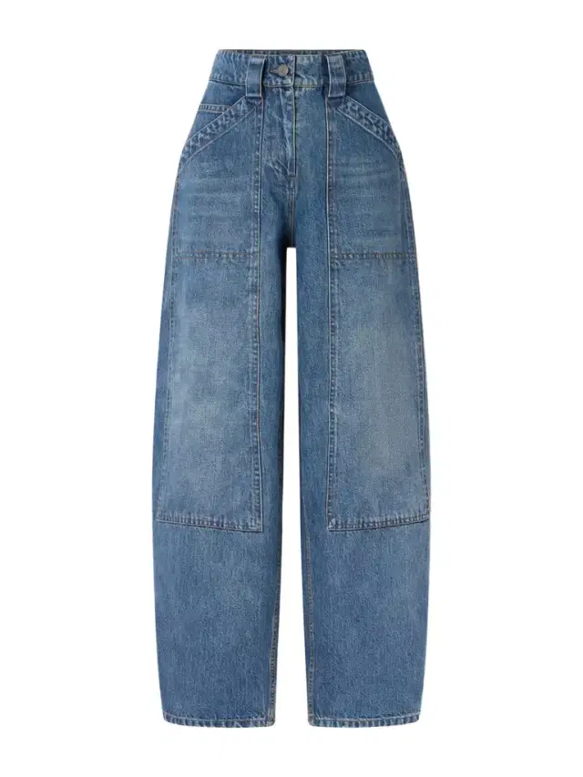Paneled Mid-rise Barrel-leg Jeans Paneled Mid-rise Barrel-leg Jeans