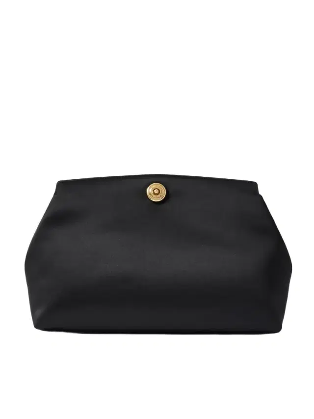 Leather-trimmed Satin Clutch Leather-trimmed Satin Clutch