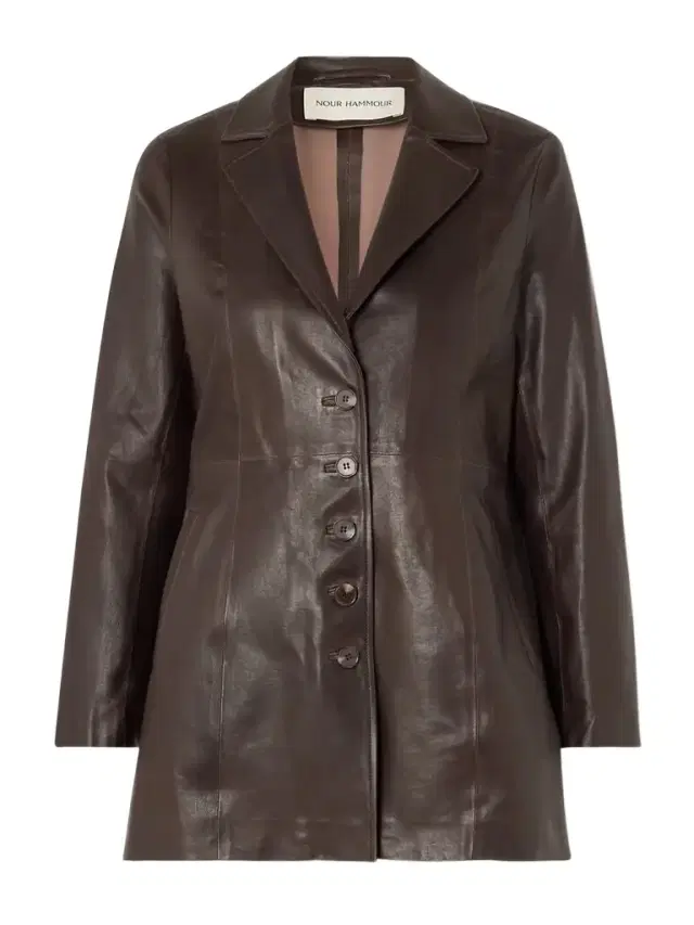 Monica Paneled Leather Blazer Monica Paneled Leather Blazer