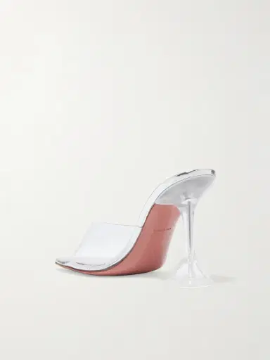 Amina Muaddi Lupita Pvc And Leather Mules | Thumbnail 3 Amina Muaddi Lupita Pvc And Leather Mules | Thumbnail 3