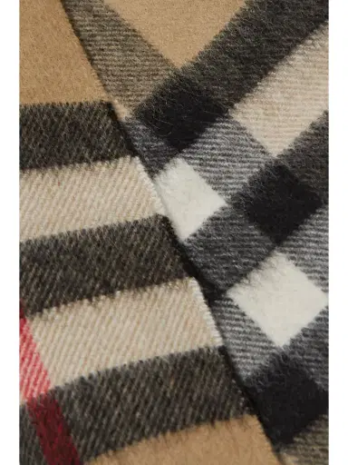 Burberry + Net Sustain Fringed Checked Cashmere Scarf | Thumbnail 3 Burberry + Net Sustain Fringed Checked Cashmere Scarf | Thumbnail 3