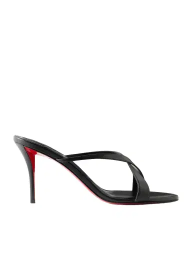 Christian Louboutin Mulazee Cross 80 Leather Mules | Thumbnail 1 Christian Louboutin Mulazee Cross 80 Leather Mules | Thumbnail 1