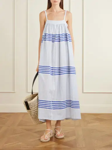 Lemlem Eda Striped Cotton-gauze Midi Dress | Thumbnail 2 Lemlem Eda Striped Cotton-gauze Midi Dress | Thumbnail 2