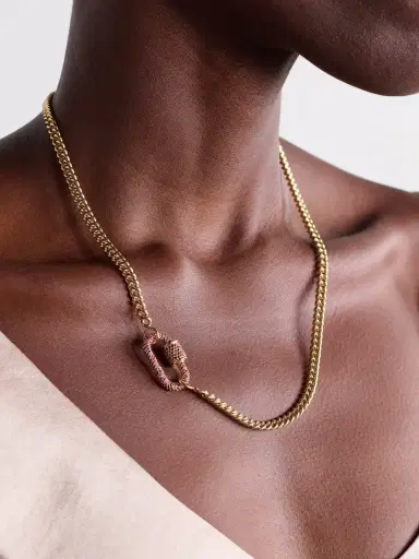 Marla Aaron Allstone Lock 14-karat Gold Sapphire Necklace | Thumbnail 2 Marla Aaron Allstone Lock 14-karat Gold Sapphire Necklace | Thumbnail 2