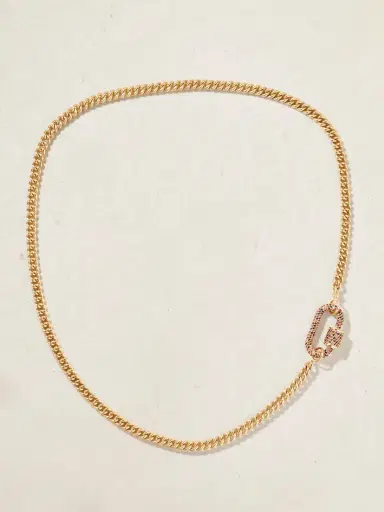 Marla Aaron Allstone Lock 14-karat Gold Sapphire Necklace | Thumbnail 4 Marla Aaron Allstone Lock 14-karat Gold Sapphire Necklace | Thumbnail 4