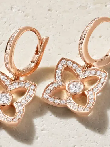 De Beers London Lotus By De Beers 18-karat Rose Gold Diamond Earrings | Thumbnail 3 De Beers London Lotus By De Beers 18-karat Rose Gold Diamond Earrings | Thumbnail 3