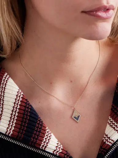 Sydney Evan Sundial 14-karat Gold, Enamel And Diamond Necklace | Thumbnail 2 Sydney Evan Sundial 14-karat Gold, Enamel And Diamond Necklace | Thumbnail 2