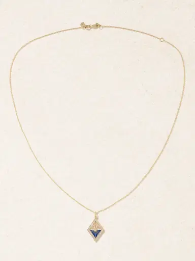 Sydney Evan Sundial 14-karat Gold, Enamel And Diamond Necklace | Thumbnail 4 Sydney Evan Sundial 14-karat Gold, Enamel And Diamond Necklace | Thumbnail 4
