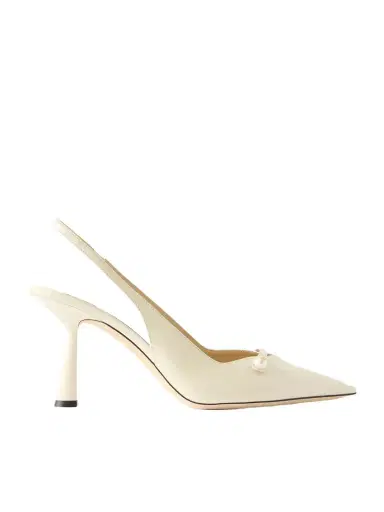 Jimmy Choo Amita 85 Embellished Patent-leather Slingback Pumps | Thumbnail 1 Jimmy Choo Amita 85 Embellished Patent-leather Slingback Pumps | Thumbnail 1