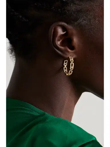 Messika Small Move Link 18-karat Gold Diamond Hoop Earrings | Thumbnail 2 Messika Small Move Link 18-karat Gold Diamond Hoop Earrings | Thumbnail 2
