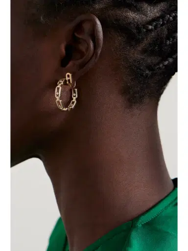 Messika Small Move Link 18-karat Gold Diamond Hoop Earrings | Thumbnail 4 Messika Small Move Link 18-karat Gold Diamond Hoop Earrings | Thumbnail 4