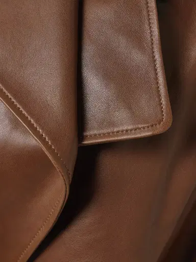 Nour Hammour Cisely Belted Leather Trench Coat | Thumbnail 4 Nour Hammour Cisely Belted Leather Trench Coat | Thumbnail 4