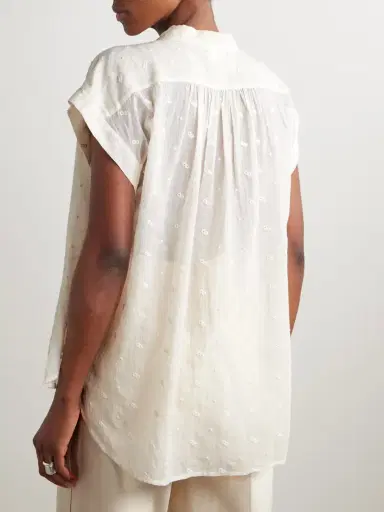 Nili Lotan Normandy Embroidered Cotton-voile Blouse | Thumbnail 4 Nili Lotan Normandy Embroidered Cotton-voile Blouse | Thumbnail 4