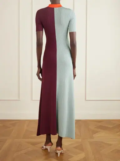 Christopher John Rogers Striped Crochet-knit Jersey Maxi Dress | Thumbnail 3 Christopher John Rogers Striped Crochet-knit Jersey Maxi Dress | Thumbnail 3