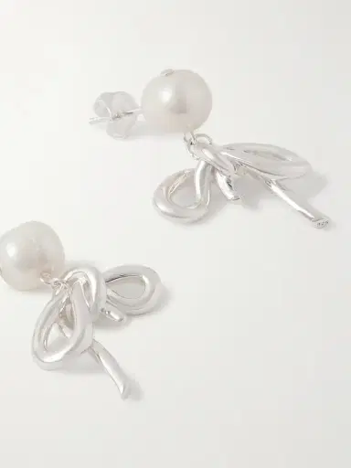 Completedworks Once In A Blue Moon Recycled Silver Pearl Earrings | Thumbnail 3 Completedworks Once In A Blue Moon Recycled Silver Pearl Earrings | Thumbnail 3