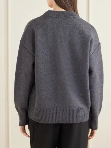 AMI PARIS + Net Sustain Adc Intarsia Wool Cardigan | Thumbnail 4 AMI PARIS + Net Sustain Adc Intarsia Wool Cardigan | Thumbnail 4