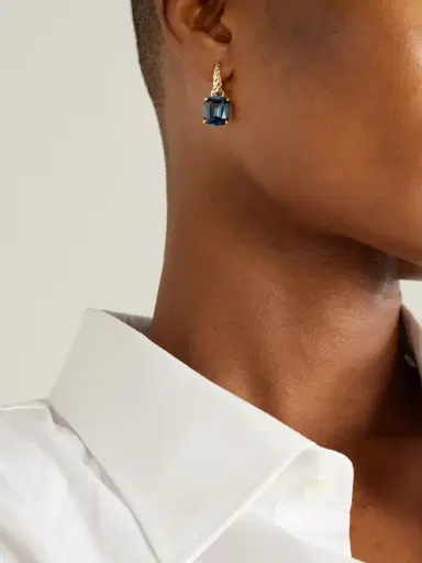 David Yurman Marbella 18-karat Gold Topaz Hoop Earrings | Thumbnail 2 David Yurman Marbella 18-karat Gold Topaz Hoop Earrings | Thumbnail 2
