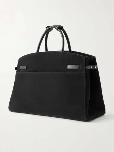 DeMellier The Hudson Leather-trimmed Suede Tote | Thumbnail 4 DeMellier The Hudson Leather-trimmed Suede Tote | Thumbnail 4
