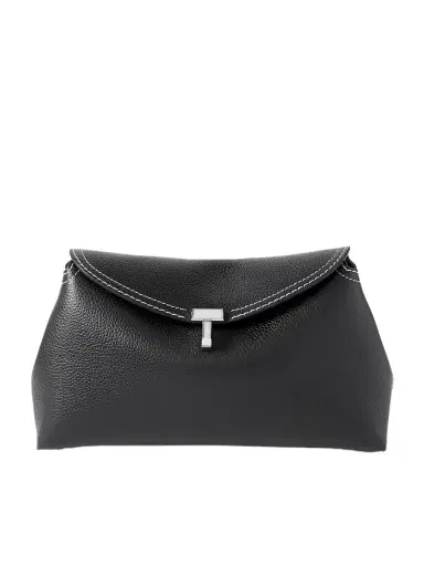 TOTEME T-lock Textured-leather Clutch | Thumbnail 1 TOTEME T-lock Textured-leather Clutch | Thumbnail 1