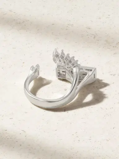 YEPREM Y-not 18-karat White Gold Diamond Ring | Thumbnail 3 YEPREM Y-not 18-karat White Gold Diamond Ring | Thumbnail 3