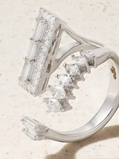 YEPREM Y-not 18-karat White Gold Diamond Ring | Thumbnail 4 YEPREM Y-not 18-karat White Gold Diamond Ring | Thumbnail 4