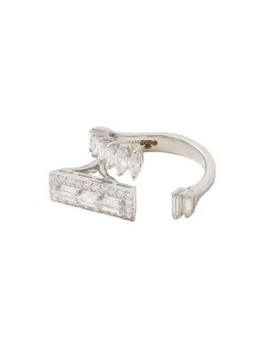 YEPREM Y-not 18-karat White Gold Diamond Ring | Thumbnail 1 YEPREM Y-not 18-karat White Gold Diamond Ring | Thumbnail 1