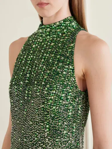 Jenny Packham Benue Sequined Mesh Halterneck Gown | Thumbnail 4 Jenny Packham Benue Sequined Mesh Halterneck Gown | Thumbnail 4