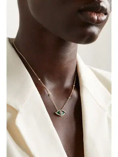 Messika Lucky Eye 18-karat Gold, Malachite And Diamond Necklace | Thumbnail 2 Messika Lucky Eye 18-karat Gold, Malachite And Diamond Necklace | Thumbnail 2