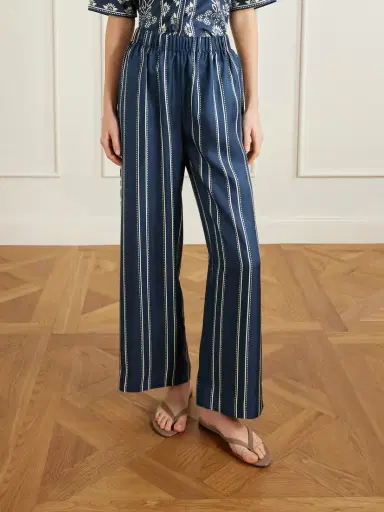 Eres Oolong Striped Silk-voile Straight-leg Pants | Thumbnail 2 Eres Oolong Striped Silk-voile Straight-leg Pants | Thumbnail 2