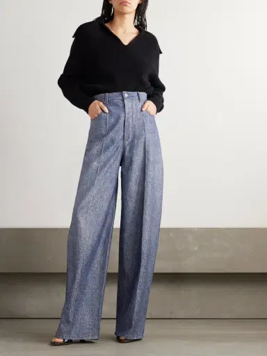 Bottega Veneta Wool And Cotton-blend Twill Wide-leg Pants | Thumbnail 2 Bottega Veneta Wool And Cotton-blend Twill Wide-leg Pants | Thumbnail 2