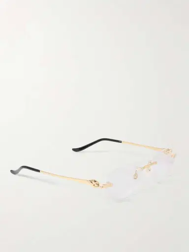 Cartier Eyewear Panthère Classic Rimless Oval-frame Gold-tone Optical Glasses | Thumbnail 3 Cartier Eyewear Panthère Classic Rimless Oval-frame Gold-tone Optical Glasses | Thumbnail 3