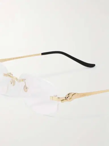 Cartier Eyewear Panthère Classic Rimless Oval-frame Gold-tone Optical Glasses | Thumbnail 4 Cartier Eyewear Panthère Classic Rimless Oval-frame Gold-tone Optical Glasses | Thumbnail 4