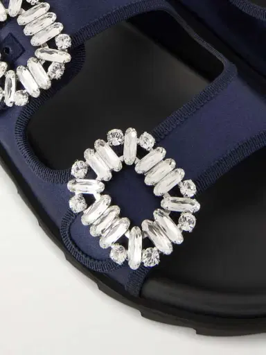 Roger Vivier Slidy Viv Crystal-embellished Grosgrain-trimmed Satin Slides | Thumbnail 5 Roger Vivier Slidy Viv Crystal-embellished Grosgrain-trimmed Satin Slides | Thumbnail 5