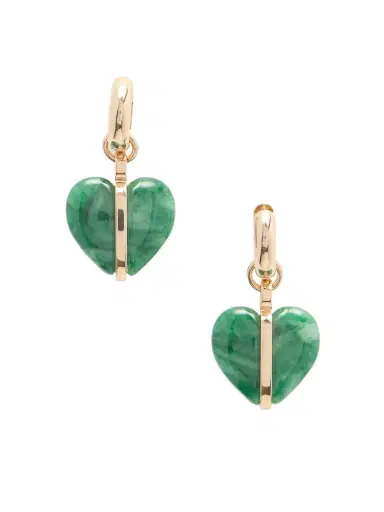 Roxanne Assoulin The Stone Mini Heart Gold-tone And Agate Earrings | Thumbnail 1 Roxanne Assoulin The Stone Mini Heart Gold-tone And Agate Earrings | Thumbnail 1