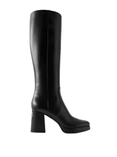 Valentino Garavani 90 Leather Knee Boots | Thumbnail 1 Valentino Garavani 90 Leather Knee Boots | Thumbnail 1