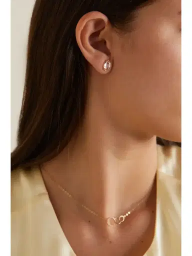 Melissa Joy Manning 14-karat Recycled Gold Herkimer Diamond Earrings | Thumbnail 2 Melissa Joy Manning 14-karat Recycled Gold Herkimer Diamond Earrings | Thumbnail 2