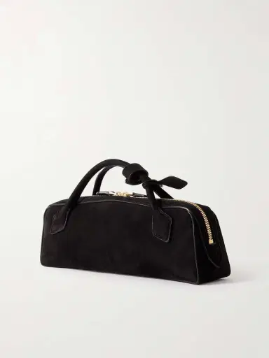 Alaïa Le Teckel Leather-trimmed Suede Clutch | Thumbnail 3 Alaïa Le Teckel Leather-trimmed Suede Clutch | Thumbnail 3