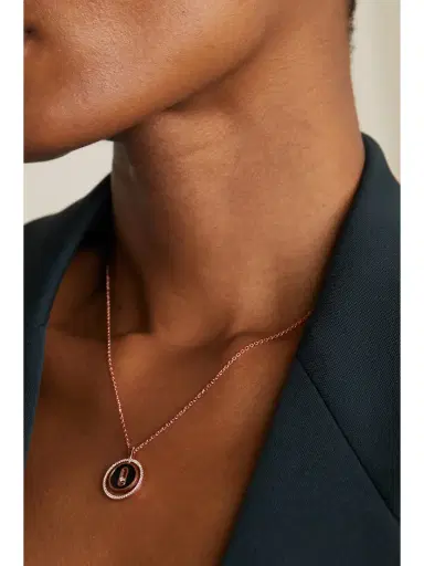 Messika Lucky Move 18-karat Rose Gold, Onyx And Diamond Necklace | Thumbnail 2 Messika Lucky Move 18-karat Rose Gold, Onyx And Diamond Necklace | Thumbnail 2