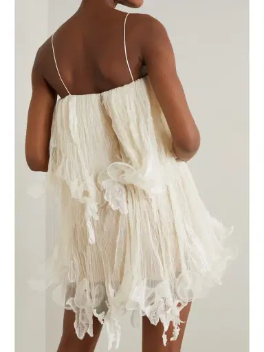 Danielle Frankel Wendell Tiered Ruffled Lace And Tulle Mini Dress | Thumbnail 3 Danielle Frankel Wendell Tiered Ruffled Lace And Tulle Mini Dress | Thumbnail 3