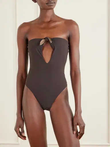 Saint Laurent Bow-detailed Strapless Swimsuit | Thumbnail 2 Saint Laurent Bow-detailed Strapless Swimsuit | Thumbnail 2