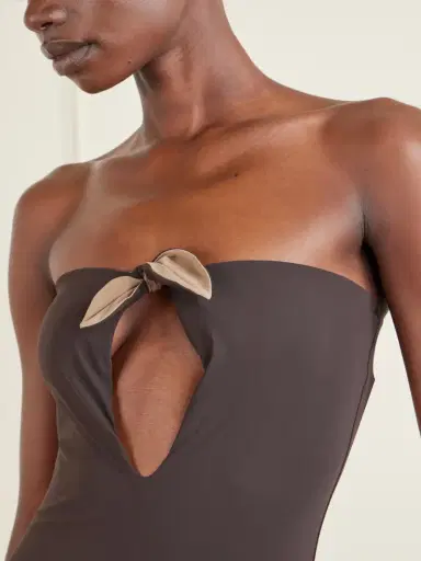 Saint Laurent Bow-detailed Strapless Swimsuit | Thumbnail 4 Saint Laurent Bow-detailed Strapless Swimsuit | Thumbnail 4