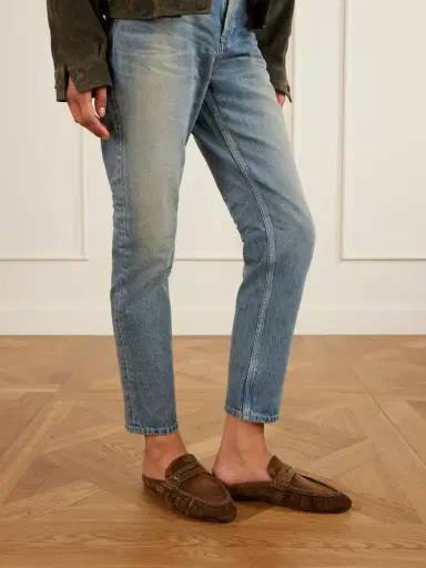Saint Laurent Le Loafer Suede Slippers | Thumbnail 2 Saint Laurent Le Loafer Suede Slippers | Thumbnail 2