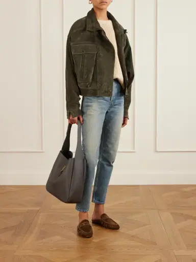 Saint Laurent Le Loafer Suede Slippers | Thumbnail 4 Saint Laurent Le Loafer Suede Slippers | Thumbnail 4