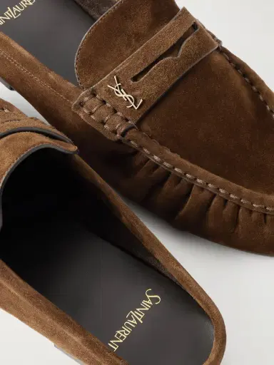 Saint Laurent Le Loafer Suede Slippers | Thumbnail 5 Saint Laurent Le Loafer Suede Slippers | Thumbnail 5