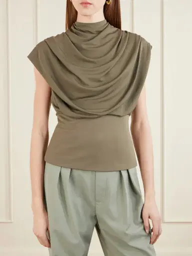 Kallmeyer Jocelyn Gathered Draped Jersey Top | Thumbnail 3 Kallmeyer Jocelyn Gathered Draped Jersey Top | Thumbnail 3
