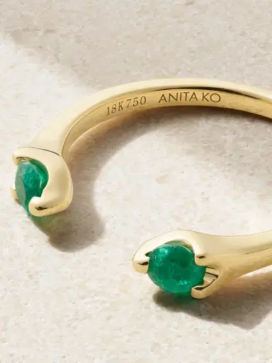 Anita Ko Orbit 18-karat Gold Emerald Ring | Thumbnail 4 Anita Ko Orbit 18-karat Gold Emerald Ring | Thumbnail 4