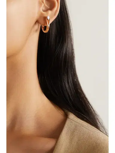 Repossi Serti Inversé 18-karat Rose Gold Diamond Earring | Thumbnail 2 Repossi Serti Inversé 18-karat Rose Gold Diamond Earring | Thumbnail 2