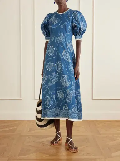 ALÉMAIS Lucky Printed Linen Midi Dress | Thumbnail 2 ALÉMAIS Lucky Printed Linen Midi Dress | Thumbnail 2