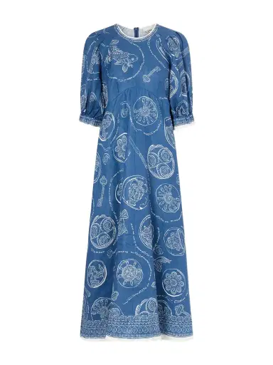ALÉMAIS Lucky Printed Linen Midi Dress | Thumbnail 1 ALÉMAIS Lucky Printed Linen Midi Dress | Thumbnail 1