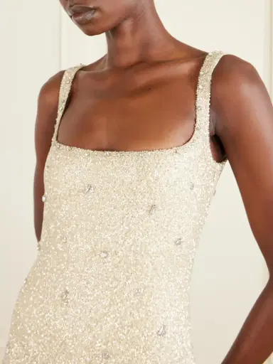 Clio Peppiatt Pamela Crystal-embellished Beaded Tulle Mini Dress | Thumbnail 4 Clio Peppiatt Pamela Crystal-embellished Beaded Tulle Mini Dress | Thumbnail 4